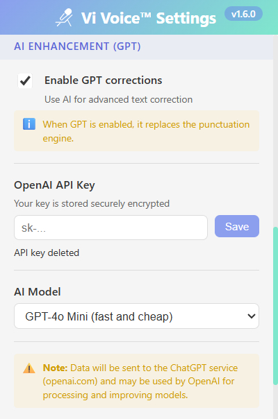 Vi Voice ™ Voice Input Assistant — voice input and speech recognition